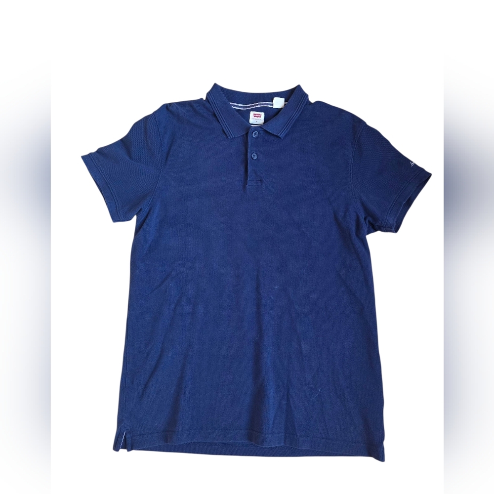Levi's Blue Polo Shirt Standard Fit 100% Cotton Size M